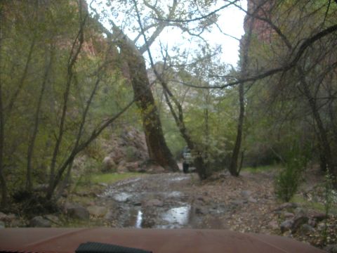 1984 Ford Bronco - Creek bed on the way out from the cabins.
