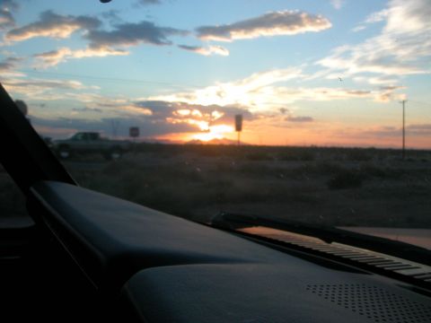 1984 Ford Bronco - The sunset on the way home.