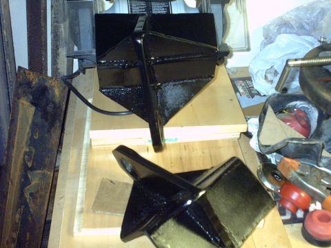 1995 Ford Bronco - I clipped and capped the boxed portion to fit the part of the vehicle's frame where it makes that upward bend (near the tranny cross-member…