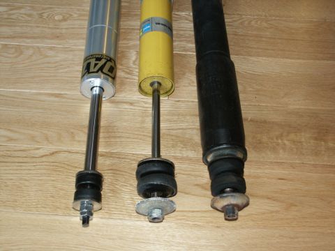 2001 Mercury Grand Marquis - OEM-Bilstein-QA1 Front shock comparison