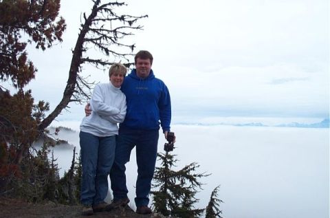 1995 Ford Bronco - Bruce and Rachelle enjoying the view at the top of the hill section we just climbed...