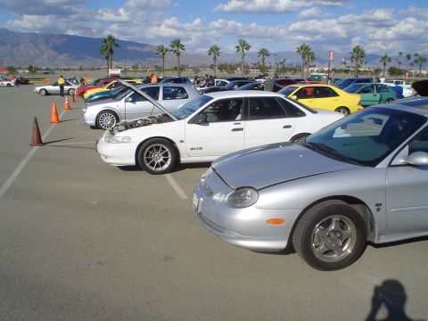 1993 Ford Taurus - pulling into california speedway