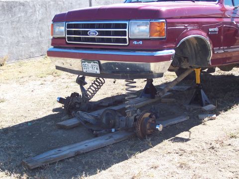 1991 Ford Bronco - Stock front end going under the old bronco.
