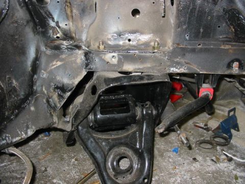 1987 Ford Thunderbird - k-member moved 5/8" forward for better handling