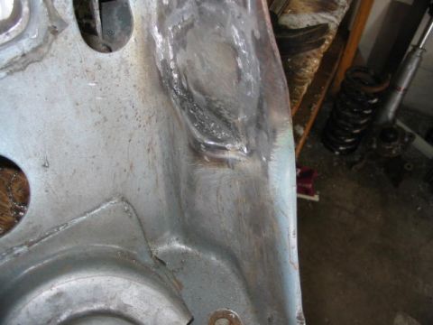1987 Ford Thunderbird - hole after welding