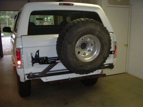 1995 Ford Bronco - Initial build of tire rack