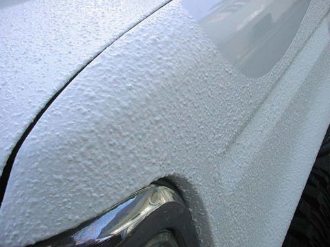 1995 Ford Bronco - Texture is rough yet soft...it's rubber This will be good for woods and such. No more scratches on the nose and fender lips