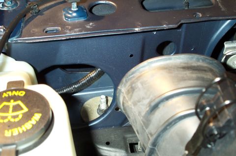 1998 Ford Crown Victoria - There is less room to run wiring on the driver's side. I ended up removing the Marauder Airbox so I could run the wire and it's wire loom i…