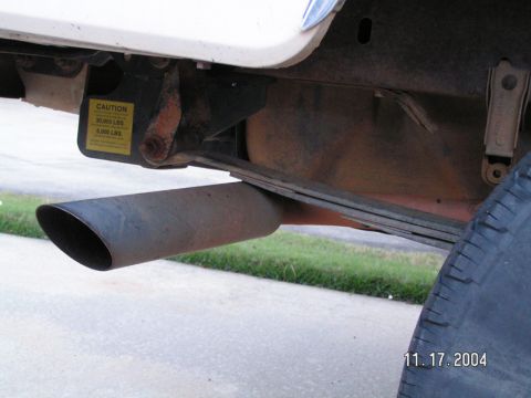 1993 Ford Bronco - Leaf Spring sitting on exhaust after installing SKY shackle flip.