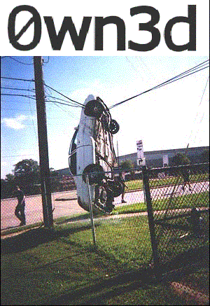 1985 Ford Bronco - Vehicle ended up in a precarious position, hanging from utility wires.
