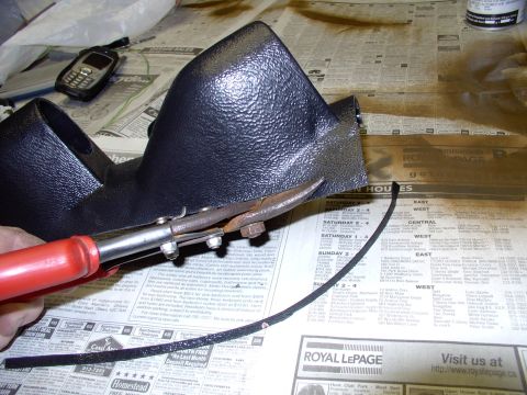 1986 Ford Bronco - After that just trim the excess plastic away. I did it twice and will probably still have to file more excess off later, after the glue is…