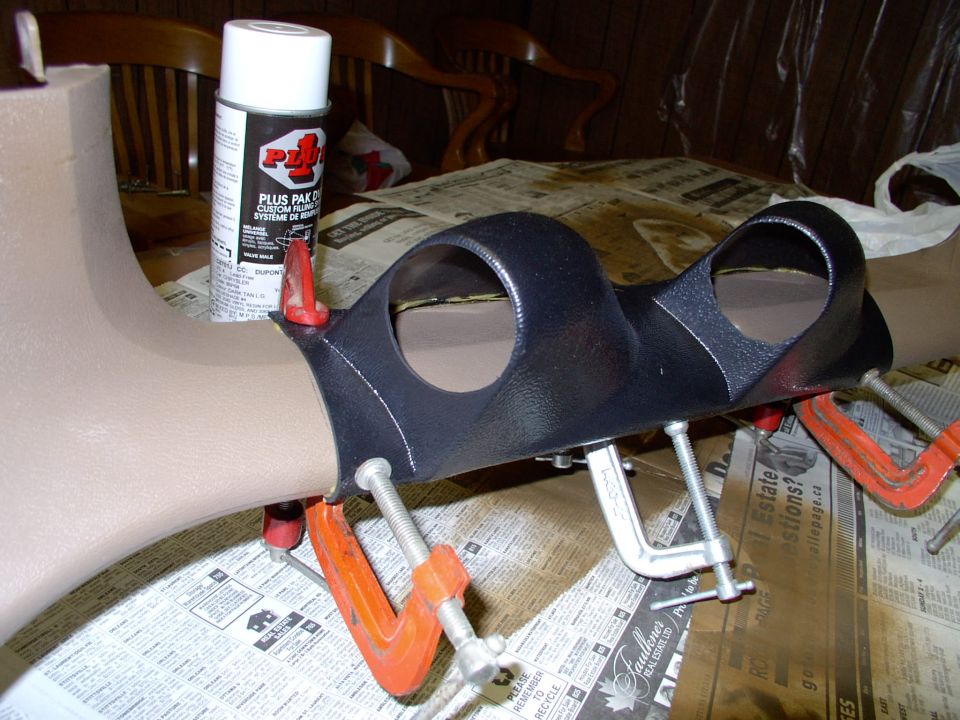 Slapped in the PL 9000 construction adhesive and clamped it up.