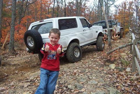 1995 Ford Bronco - The coolest kid in the world; My son Ben