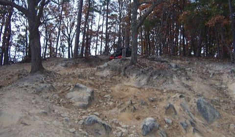 1995 Ford Bronco - MUCH STEEPER than it looks, I'm pointing up at about a 45 degree angle Rocky mountain hill climb