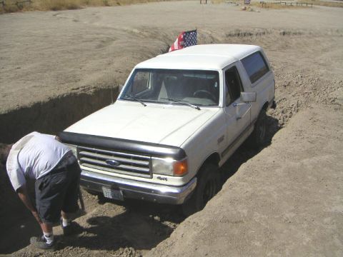 1988 Ford Bronco - Me in the former mud ditch.