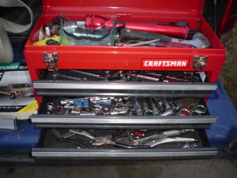 1981 Ford Bronco - Heres my tool box. Its got plenty of room for most stuff I need. Top has screwdrivers and other misc. stuff, 1st drawer has wrenches, 2nd h…