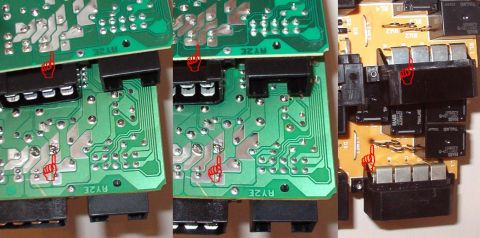 1983 Ford Bronco - SOLD These are 2 window lift ECUs that weren't working. After resoldering the terminal at each pointer, they both work fine.