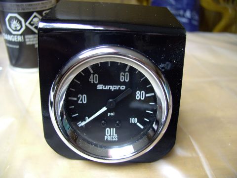1986 Ford Bronco - Knew there had to be a catch with a three dollar 2 5/8"gauge ! No gauge holder, so I fabbed this one up quick and dirty. It'll go just to t…