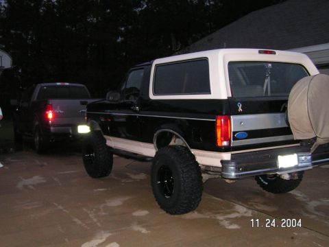 1993 Ford Bronco - Stock FX4 in front of my BKO