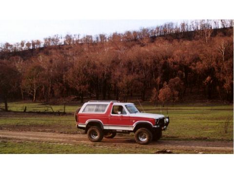 1982 Ford Bronco - This Pic was taken after the 2003 Nth East Fires in Gippsland Victoria Australia. The contrast of burnt trees against green grass was amaiz…