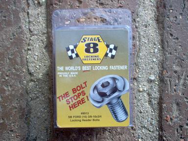 1988 Ford Bronco - These header bolts are a little pricey and a challenge to put on. But, they work great. The locking pin really makes it impossible to loose…