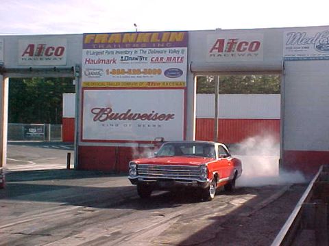 1967 Ford Galaxie - heating up the Mickey Thompson Drag Radials
