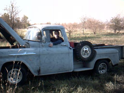 1990 Ford Bronco - Hers a pic of a 58 chevy that is out my friends gpa's where the trail is. This thing turned right over after years of sitting when we put a…