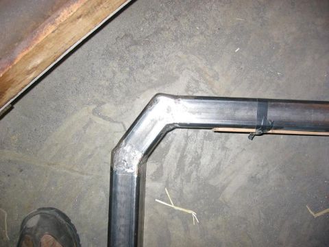 1985 Ford Bronco - Welded metal tubing, possibly part of a custom bumper or frame, is shown in detail.