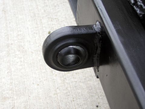 1995 Ford Bronco - A tow hook mount is shown, attached to a vehicle's frame with visible welds.