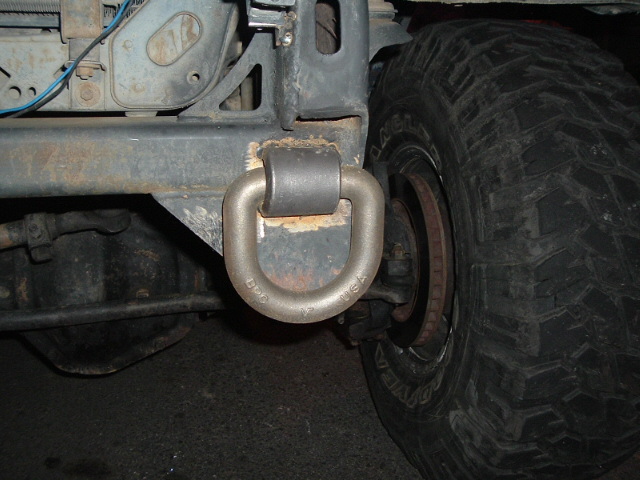 1" d-ring. these will be staying for a long time.
