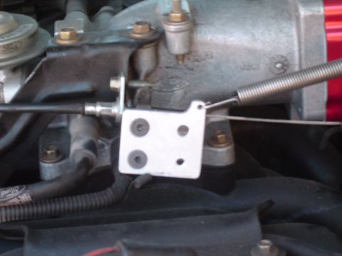 1999 Ford Crown Victoria - September 26, 2004 Close up of throttle body linkage extension plate from Poweraid.