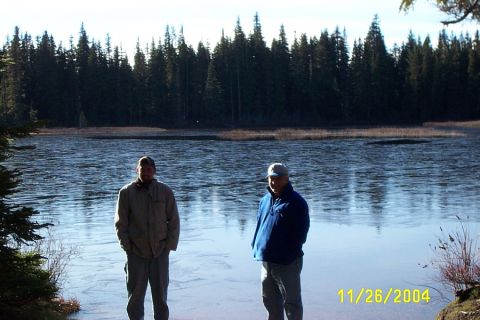 1996 Ford Bronco - the lake already almost frozen over.