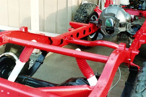 1976 Toyota Land Cruiser - This frame was pretty much cherry, only one stress crack which I welded up before blasting. The unit was a CA rig.