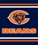 1990 Ford Bronco - The Chicago Bears logo is displayed prominently on a dark blue background with orange and white stripes.
