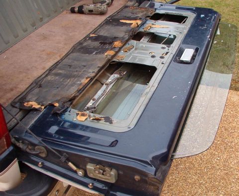 1983 Ford Bronco - If the motor runs but doesn't move the glass (w/o defrost E0TZ9842006B, w/defrost F2TZ9842006A), push the glass up for access. The glass is…