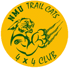 1995 Ford Bronco - This is a logo for the NMU Trail Cats 4x4 Club, a cartoon cat and text.