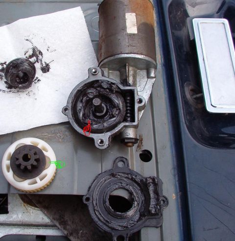 1983 Ford Bronco - The pointers show what's left of the rubber insulators, which probably degraded faster due to the excessive grease inside the gear. As the…