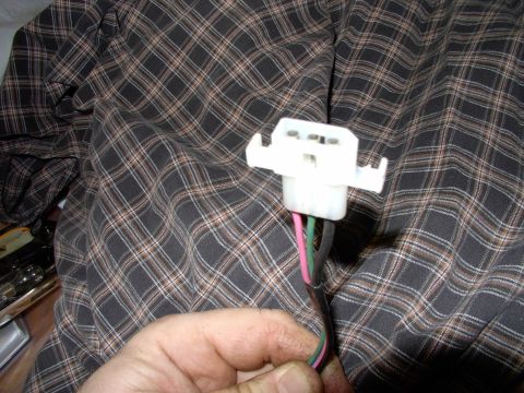 1986 Ford Bronco - The female 3 pin plug I wired into the stock harness utilizing the no longer used rear speaker wires. They're already there and run across…