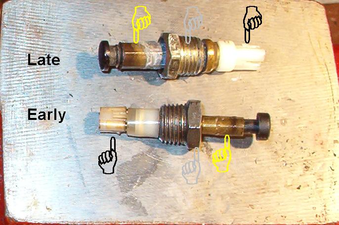 The brass sleeve (yellow) is fully exposed, and simply closing the door on it will adjust it correctly.

If the hinges are worn out, the switch will lose its adjustment.

[url=http://www.amazon.com/dp/B000IYIUM8/]Late style courtesy switch[/url]