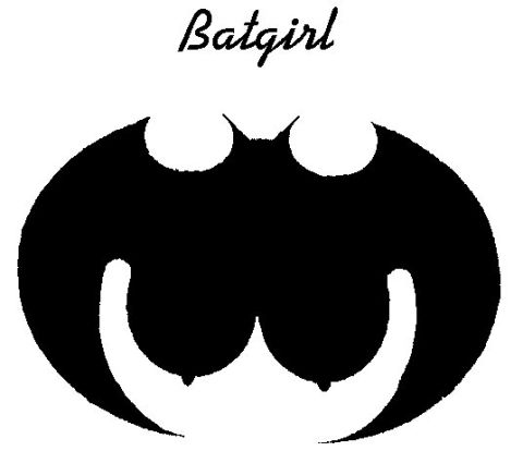 2003 Jeep TJ - Black Batgirl logo with the word 'Batgirl' written in script above it.