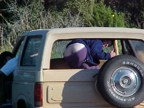1983 Ford Bronco - my friend posing for the camera!!