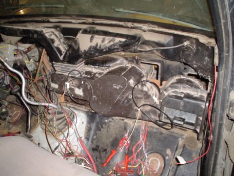 1981 Ford Bronco - checking fitment of the heater box
