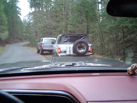 1989 Ford Bronco - Last stop on the way up...Todd, myself, Mark, Alvie, Steve and Anne showed up for the run today