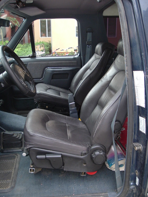 1989 Ford Bronco - mounted...they are much more comfortable than the worn out factory seats i had. the drivers seat even has lumbar, height, and under knee ad…
