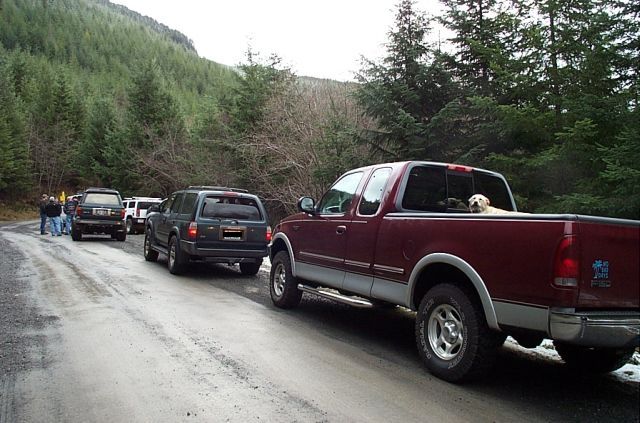 12 rigs total including 4 Big Broncos, 3 Toyota Land Cruisers, 1 Jeep, 1 Hummer H2 1 new Dodge pickup, and 1 Ford F150.