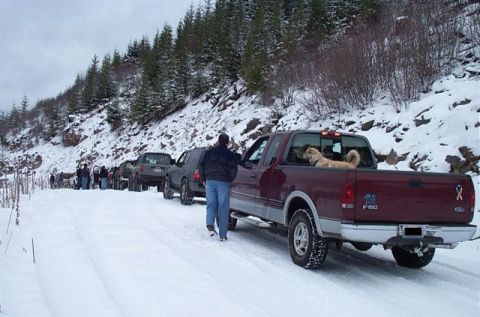 1995 Ford Bronco - Lots of snow, it was perfect conditions on the way up.