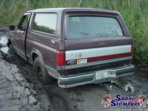 1987 Ford Bronco - Stuck in a pit at work.
