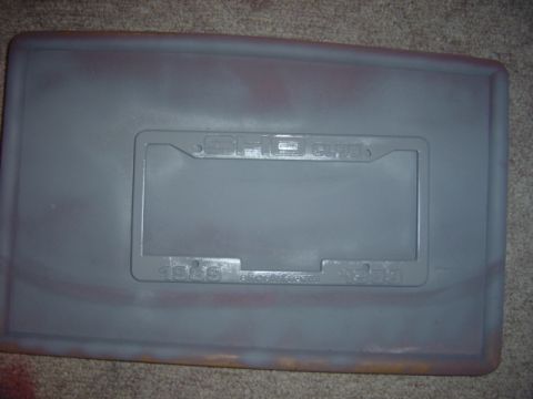 1998 Ford Taurus - License plate frame with "OHIO CLUB" and "1985" embossed on it.