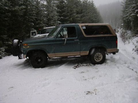 1995 Ford Bronco - As were were slowly coming down this hill, we hit a patch of ice that was covered by some new fallen snow. With no way to steer or brake, w…