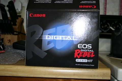 1971 Ford Bronco - Box for a Canon EOS Digital Rebel camera kit, including a lens and battery charger.